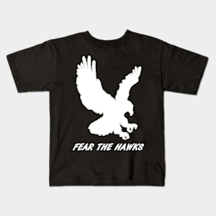 Gila Ridge Fear the Hawks White Kids T-Shirt